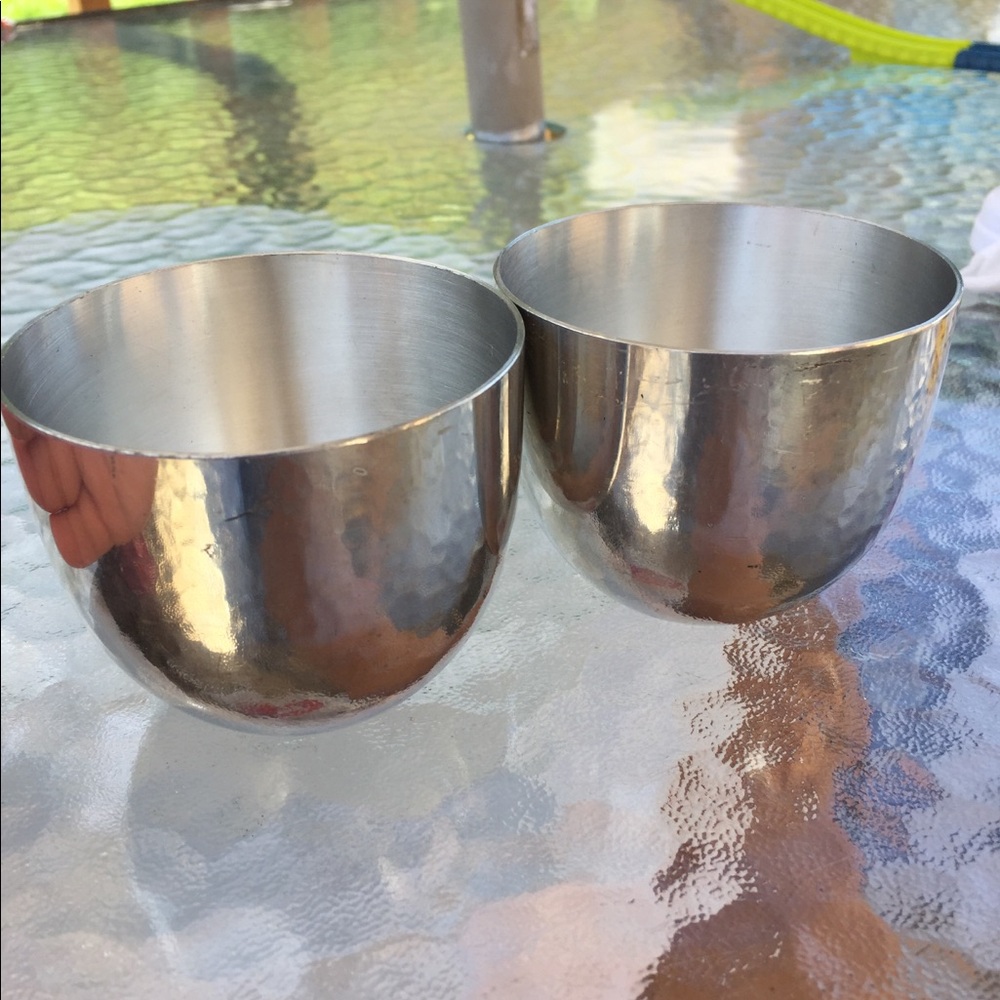 Two Stieff pewter P50 Jefferson cup ATC